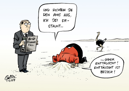 Cartoon: Strauß (medium) by Paolo Calleri tagged deutschland,usa,innenpolitik,ausenpolitik,geheimdienste,bnd,cia,spitzel,nsa,untersuchungsausschuss,skandal,spionage,affaere,daten,wirtschaft,bündnisse,terrorismus,technologie,politiker,bundeskanzlerin,angela,merkel,karikatur,cartoon,paolo,calleri,deutschland,usa,innenpolitik,ausenpolitik,geheimdienste,bnd,cia,spitzel,nsa,untersuchungsausschuss,skandal,spionage,affaere,daten,wirtschaft,bündnisse,terrorismus,technologie,politiker,bundeskanzlerin,angela,merkel,karikatur,cartoon,paolo,calleri