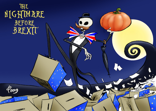 Cartoon: The Nightmare before Christmas (medium) by Paolo Calleri tagged eu,grosbritannien,brexit,aufschub,oktober,europa,wahlen,europawahl,mai,2019,teilnahme,parlament,labour,tories,befuerworter,gegner,verbleib,halloween,karikatur,cartoon,paolo,calleri,eu,grosbritannien,brexit,aufschub,oktober,europa,wahlen,europawahl,mai,2019,teilnahme,parlament,labour,tories,befuerworter,gegner,verbleib,halloween,karikatur,cartoon,paolo,calleri