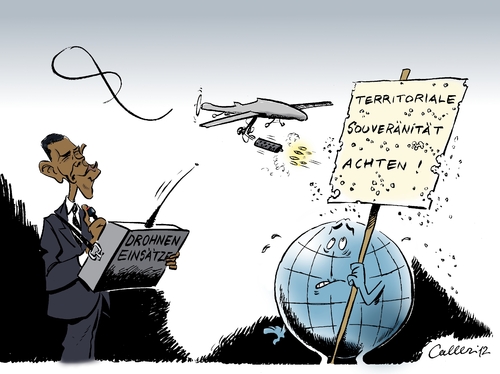 Cartoon: US-Drohnen (medium) by Paolo Calleri tagged wahlkampf,verstoß,recht,internationales,drohnenangriffe,souveränität,streit,attacke,tötung,angriff,drohnen,terroristen,libi,jahia,abu,vize,kaida,qaida,al,pakistan,usa,obama,barack,präsident,barack obama,präsident,usa,pakistan,al qaida,terroristen,drohnen,attacke,barack,obama,al,qaida