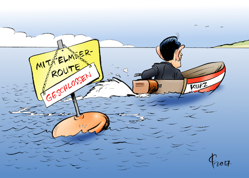 Cartoon: Zu kurz gedacht (medium) by Paolo Calleri tagged eu,europa,afrika,mittelmeer,route,mittelmeerroute,fluechtlinge,fluechtlingspolitik,oesterreich,aussenminister,sebastian,kurz,wahlkampf,oevp,karikatur,cartoon,paolo,calleri,eu,europa,afrika,mittelmeer,route,mittelmeerroute,fluechtlinge,fluechtlingspolitik,oesterreich,aussenminister,sebastian,kurz,wahlkampf,oevp,karikatur,cartoon,paolo,calleri