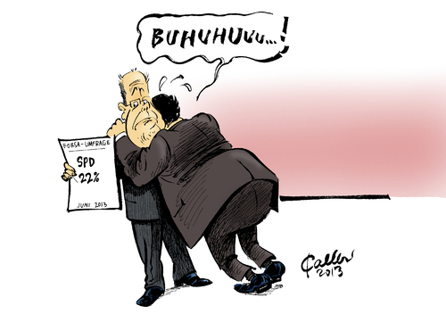 Cartoon: Zum Weinen (medium) by Paolo Calleri tagged bundestagswahl,2013,forsa,umfrage,deutschland,spd,jahfrestief,peer,steinbrück,kanzlerkandidat,parteikonvent,berlin,gertrud,rührung,tränen,weinen,parteivorsitzender,sigmar,gabriel,karikatur,paolo,calleri,bundestagswahl,2013,forsa,umfrage,deutschland,spd,jahfrestief,peer,steinbrück,kanzlerkandidat,parteikonvent,berlin,gertrud,rührung,tränen,weinen,parteivorsitzender,sigmar,gabriel,karikatur,paolo,calleri