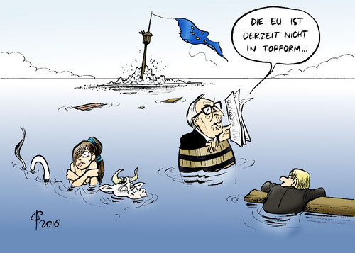 Cartoon: Zur Lage der EU (medium) by Paolo Calleri tagged eu,strassburg,parlament,rede,lage,union,zustand,europa,grundsatzrede,jean,claude,juncker,populismus,nationalismus,brexit,fluechtlingskrise,ceta,karikatur,cartoon,paolo,calleri,eu,strassburg,parlament,rede,lage,union,zustand,europa,grundsatzrede,jean,claude,juncker,populismus,nationalismus,brexit,fluechtlingskrise,ceta,karikatur,cartoon,paolo,calleri