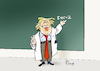 Cartoon: Albern J. Einstein (small) by Paolo Calleri tagged usa,praesident,donald,trump,buch,enthuellungsbuch,michael,wolff,fire,fury,reaktion,charakter,genie,klug,karriere,psyche,selbsteinschaetzung,karikatur,cartoon,paolo,calleri