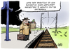 Cartoon: Abklinggleis (small) by Paolo Calleri tagged deutschland,bundestag,politiker,politisches,amt,abgeordnete,mandat,regierungsmitglieder,wirtschaft,wechsel,karenzzeit,sperrzeit,ronald,pofalla,deutsche,bahn,cdu,spd,18,monate,wahlprogramm,karikatur,cartoon,paolo,calleri