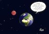 Cartoon: Blutmond (small) by Paolo Calleri tagged erde,weltall,universum,mond,mondfinsternis,blutmond,sonne,naturereignis,sommer,hitze,sonnenbrand,jahrhundert,spektakel,himmelsschauspiel,natur,umwelt,klima,karikatur,cartoon,paolo,calleri