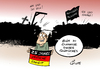 Cartoon: Einheit (small) by Paolo Calleri tagged deutschland,dresden,buerger,demonstrationen,bewegung,islamophob,islamophobie,auslaenderfeindlich,neonazis,rechtsextremismus,einheit,oktober,25,jahre,2015,1990,willkommenskultur,fluechtlinge,asylheime,not,krieg,karikatur,cartoon,paolo,calleri