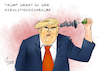 Cartoon: Eskalationsschraube (small) by Paolo Calleri tagged usa,eu,handelsstreit,praesident,donald,trump,strafzoelle,stahl,autozoelle,vergeltung,vergeltungsmasnahmen,drohung,wirtschaft,karikatur,cartoon,paolo,calleri