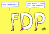 Cartoon: FDP-Comeback (small) by Paolo Calleri tagged deutschland,hamburg,buergerschaftswahl,buergerschaft,landtag,fdp,liberale,spitzenkandidatin,katja,suding,kameraschwenk,ard,parteitag,prozent,huerde,sexismus,debatte,inhalte,karikatur,cartoon,paolo,calleri