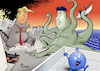 Cartoon: Feuer und Zorn (small) by Paolo Calleri tagged usa praesident donald trump nordkorea kim jong un bedrohung drohung raketentests atomraketen konflikt feuer zorn karikatur cartoon paolo calleri