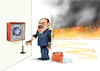 Cartoon: Feuerknopf (small) by Paolo Calleri tagged eu,tuerkei,syrien,einmarsch,offensive,praesident,recep,tayyip,erdogan,militaer,militaerbuendnis,nato,kurden,gewalt,krieg,buendnisfall,karikatur,cartoon,paolo,calleri