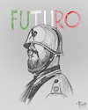 Cartoon: Futuro (small) by Paolo Calleri tagged eu,union,italien,land,staat,politik,populismus,rechtspopulismus,rechtsextremismus,nationalismus,faschismus,lega,matteo,salvini,innenminister,wahlen,europa,europafeindlich,mussolini,demokratie,futurismus,karikatur,cartoon,paolo,calleri