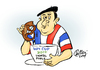 Cartoon: Gegessen (small) by Paolo Calleri tagged weltmeisterschaft,wm,world,cup,fifa,fussball,brasilien,estadio,maracana,rio,de,janiero,sport,klischee,brezel,deutschland,frankreich,essen,karikatur,cartoon,paolo,calleri