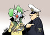 Cartoon: Gruselclown (small) by Paolo Calleri tagged deutschland,usa,europa,trend,clowns,grusel,horror,uebergriffe,schrecken,polizei,justiz,verkleidung,masken,straftat,karikatur,cartoon,paolo,calleri