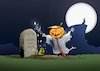 Cartoon: Halloween 2018 (small) by Paolo Calleri tagged us,usa,praesident,donald,trump,inf,streit,russland,china,atomwaffen,wettruesten,warnungen,drohungen,aufstockung,waffenarsenal,vertrag,abruestungsvertrag,abruestung,karikatur,cartoon,paolo,calleri