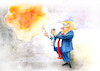 Cartoon: Hate spray (small) by Paolo Calleri tagged usa,waffen,gewalt,massaker,dayton,tote,hass,praesident,donald,trump,twitter,tweets,hassreden,hate,speech,diskussion,rassismus,waffenlobby,nra,waffengesetze,rhetorik,äußerungen,el,paso,karikatur,cartoon,paolo,calleri