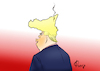 Cartoon: Hitzkopf in Taormina (small) by Paolo Calleri tagged eu,usa,g7,gipfel,praesident,donald,trump,staatschefs,klima,terror,italien,sizilien,aetna,etna,vulkan,taormina,sicherheit,themen,ausenpolitik,sicherheitspolitik,klimaschutz,abkommen,differenzen,meinungen,karikatur,cartoon,paolo,calleri