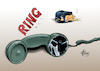 Cartoon: Impeachment call (small) by Paolo Calleri tagged usa,us,praesident,donald,trump,impeachment,republikaner,demokraten,ukraine,anruf,wirtschaft,militaer,finanzen,amtsenthebung,amt,potus,ring,horror,film,halloween,whistleblower,karikatur,cartoon,paolo,calleri