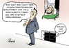 Cartoon: Integrationsfördernd (small) by Paolo Calleri tagged deutschland,wahlkampf,parteien,cdu,csu,innneminister,konservative,islam,muslime,vollverschleierung,burka,verbot,burkaverbot,integration,bereitschaft,unterdrückung,frauen,rechte,karikatur,cartoon,paolo,calleri