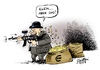 Cartoon: Kleinwaffen (small) by Paolo Calleri tagged rüstung,rüstungsindustrie,rüstungsexport,wirtschaft,waffen,kleinwaffen,exporte,ausfuhr,kriege,konflikte,kritik,bundesregierung,maßstäbe,kontrolle,karikatur,paolo,calleri