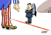 Cartoon: Linienspiel (small) by Paolo Calleri tagged nordkorea,pjoengjang,usa,washington,drohungen,atomwaffen,raketen,kriegsrethorik,kim,jong,un,militaer,bedrohung,konfikt,krieg,karikatur,paolo,calleri