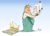 Cartoon: Mister Liberty (small) by Paolo Calleri tagged usa,kongress,us,praesident,donald,trump,amtsenthebung,amtsenthebungsverfahren,impeachment,republikaner,demokraten,senat,mehrheiten,freiheit,demokratie,karikatur,cartoon,paolo,calleri