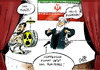 Cartoon: Neue Töne (small) by Paolo Calleri tagged iran,teheran,wahlen,präsidentschaftswahl,hassan,ruhani,reformen,gemäßigt,geistlicher,nachfolge,mahmud,ahmadinedschad,westen,annäherung,atomunterhändler,karikatur,paolo,calleri