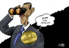 Cartoon: Nobelpreisträger (small) by Paolo Calleri tagged usa,washington,präsident,barack,obama,internet,spionage,geheimdienste,nsa,daten,bespitzelung,prism,programm,netzwerke,überwachung,überwachungsstaat,friedensnobelpreis,karikatur,paolo,calleri