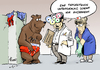 Cartoon: Olympia-Ausschluss (small) by Paolo Calleri tagged olympia,weltverband,iaaf,russland,sperre,gesperrt,athleten,leichtathletik,doping,ioc,kommitee,rio,brasilien,untersuchung,pruefstand,karikatur,cartoon,paolo,calleri