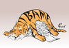 Cartoon: Papiertiger (small) by Paolo Calleri tagged deutschland,bundesamt,migration,fluechtlinge,asyl,asylantraege,behoerde,antraege,verfahren,karikatur,cartoon,paolo,calleri