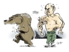 Cartoon: Luft ablassen (small) by Paolo Calleri tagged russland,wladimir,putin,duma,wahl,parlamentswahl,einiges,verluste,manipulationsvorwürfe,wahlkampf,opposition