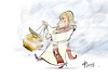 Cartoon: Paula White (small) by Paolo Calleri tagged usa,white,house,weisses,haus,president,praesidenbt,us,donald,trump,beraterin,spirituell,religion,paula,wirtschaft,wahlen,gesellschaft,populismus,karikatur,cartoon,paolo,calleri