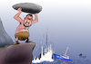 Cartoon: Polinfam (small) by Paolo Calleri tagged eu,italien,matteo,salvini,seenot,fluechtlinge,seenotrettung,mittelmeer,sea,watch,kapitaenin,hafen,lampedusa,klagen,strafen,justiz,humanitaet,odysseus,zyklop,polyphem,karikatur,cartoon,paolo,calleri