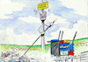 Cartoon: Randale in Stuttgart (small) by Paolo Calleri tagged deutschland,baden,wuerttemberg,stuttgart,landeshauptstadt,gewalt,pluenderungen,sachbeschaedigung,polizei,randale,randalierer,zerstoerung,innenstadt,karikatur,cartoon,paolo,calleri