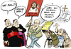 Cartoon: Revolutionär (small) by Paolo Calleri tagged vatikan,papst,franziskus,bergoglio,schrift,evangelii,gaudium,reformen,kirche,katholizismus,christentum,glaube,armut,reichtum,kapitalismus,kapitalismuskritik,tradition,selbstkritik,evangelium,eucharistie,notleidende,karikatur,cartoon,paolo,calleri