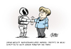 Cartoon: Roboter (small) by Paolo Calleri tagged deutschland,japan,bundeskanzlerin,angela,merkel,besuch,roboter,technik,museum,mensch,maschine,vorbereitung,g7,gipfel,klimaschutz,krieg,terror,fukushima,atomenergie,karikatur,cartoon,paolo,calleri