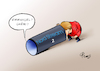 Cartoon: Röhre (small) by Paolo Calleri tagged eu,deutschland,frankreich,nord,stream,pipeline,russland,abstimmung,emmanuel,macron,angela,merkel,gas,versorgung,ukraine,kiew,wirtschaft,karikatur,cartoon,paolo,calleri