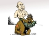 Cartoon: Russische Kosmetik (small) by Paolo Calleri tagged russland,regierungschef,wladimir,putin,aufrüstung,präsidentschaftswahl,interkontinentalraketen,kampfflugzeuge,uboote,schützenpanzer