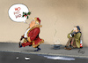 Cartoon: Santa Trump (small) by Paolo Calleri tagged usa,regierung,donald,trump,bevoelkerung,menschen,arme,beduerftige,lebensmittel,hilfe,unterstuetzung,streichung,lebensmittelkarten,programm,einkauf,karikatur,cartoon,paolo,calleri