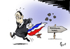 Cartoon: Signalfeuer (small) by Paolo Calleri tagged frankreich,kommunalwahlen,2014,front,national,präsident,francois,hollande,sozialisten,verluste,rechtspopulismus,karikatur,cartoon,paolo,calleri