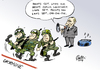 Cartoon: Slawische Tänze (small) by Paolo Calleri tagged ukraine,russland,eu,westen,krise,truppenreduzierung,soldaten,grenze,rückzug,kasernen,präsenz,abzug,destabiliserung,separatisten,ostukraine,manöver,präsident,wladimir,putin,karikatur,cartoon,paolo,calleri