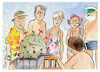 Cartoon: Sommer 2022 (small) by Paolo Calleri tagged deutschland,europa,gesundheit,sommer,welle,covid,corona,ansteckungen,infektionen,masken,karikatur,cartoon,paolo,calleri
