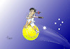 Cartoon: Tennisbaron (small) by Paolo Calleri tagged welt,australien,serbien,sport,tennis,profi,novak,djokovic,einreise,australian,open,turnier,visum,covid,corona,impfung,impfgegner,betrug,karikatur,cartoon,paolo,calleri