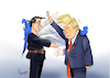 Cartoon: Trump-Bolsonaro-Treffen (small) by Paolo Calleri tagged usa,brasilien,trump,praesident,donald,jair,bolsonaro,treffen,waschington,populisten,rechtspopulisten,tropen,rechtskonservativ,ultra,rechte,nationalismus,charlie,chaplin,diktator,hinkel,napoloni,karikatur,cartoon,paolo,calleri