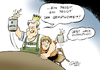 Cartoon: Ungemütlich (small) by Paolo Calleri tagged landtagswahl,bayern,2013,ministerpräsident,horst,seehofer,csu,cdu,bundeskanzlerin,angela,merkel,postition,schwächung,karikatur,paolo,calleri