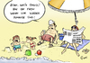 Cartoon: Urlaubsstress (small) by Paolo Calleri tagged deutschland,tarifverhandlungen,kitas,erzieher,sozialarbeiter,lohn,gehalt,schlichtung,schlichterspruch,verdi,gew,gewerkschaften,arbeitskampf,streiks,kommunen,karikatur,cartoon,paolo,calleri