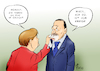 Cartoon: Versöhnliche Töne (small) by Paolo Calleri tagged deutschland,berlin,besuch,tuerkei,praesident,recep,tayyip,erdogan,staatsbesuch,beziehungen,beschimpfungen,drohungen,versoehnung,neustart,bundeskanzlerin,angela,merkel,demokratie,rechtsstaatlicheit,freiheit,meinungsfreiheit,pressefreiheit,inhaftierungen,karikatur,cartoon,paolo,calleri