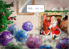 Cartoon: Weihnachten 2021 (small) by Paolo Calleri tagged welt,pandemie,corona,virus,mutanten,variante,delta,beta,omikron,welle,neuinfektionen,gesundheit,impfungen,impfquote,medizin,intensivstationen,wissenschaft,gesellschaft,arbeit,soziales,finanzen,karikatur,cartoon,paolo,calleri