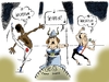 Cartoon: Zweispartenweltbühne (small) by Paolo Calleri tagged g8,camp,david,usa,präsident,barack,obama,kanzlerin,angela,merkel,francois,hollande,gipfel,konjunktur,konjunkturprogramme,wachstum,konsolidierung,weltökonomie,haushaltssanierung,schuldenkrise,euro,eurozone,weltwirtschaft,haushaltsdisziplin,wirtschaftspolit