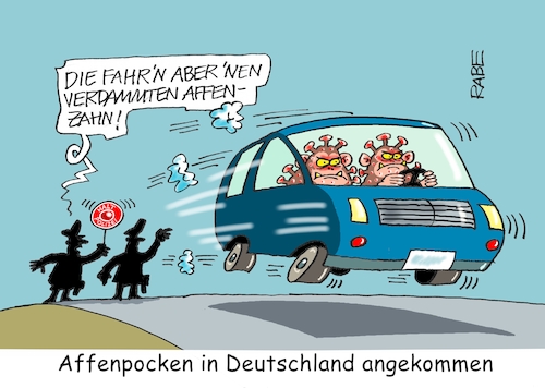 Cartoon: Affengeil (medium) by RABE tagged corona,kliniken,intensivbetten,überbelegung,op,operationen,omikron,boosterimpfung,coronamaßnahmen,coronakurs,lockerungen,märz,freedomday,schutzmaßnahmen,ampel,schutzmassnahmen,impfpflicht,pocken,affen,affenpocken,übertragung,schmierinfektionauto,raser,polizei,polizeikelle,straße,affenzahn,corona,kliniken,intensivbetten,überbelegung,op,operationen,omikron,boosterimpfung,coronamaßnahmen,coronakurs,lockerungen,märz,freedomday,schutzmaßnahmen,ampel,schutzmassnahmen,impfpflicht,pocken,affen,affenpocken,übertragung,schmierinfektionauto,raser,polizei,polizeikelle,straße,affenzahn