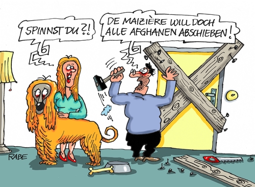 Cartoon: Afghanenabschiebung (medium) by RABE tagged afghane,afghanistan,innenministerflüchtlinge,flüchtlingskrise,abschiebung,grenzen,asylpaket,rabe,ralf,böhme,cartoon,karikatur,pressezeichnung,farbcartoon,tagescartoon,hunde,bretter,freßnapf,flüchtlingsheim,herkunftsländer,drittländer,afghane,afghanistan,innenministerflüchtlinge,flüchtlingskrise,abschiebung,grenzen,asylpaket,rabe,ralf,böhme,cartoon,karikatur,pressezeichnung,farbcartoon,tagescartoon,hunde,bretter,freßnapf,flüchtlingsheim,herkunftsländer,drittländer